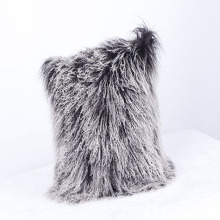 2018 Al por mayor Fancy Mongolian Lamb Fur Throw Pillow